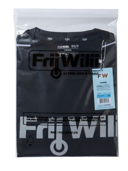 Black T-Shirt with Reflective Logo - Frii Wilii